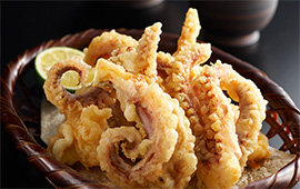 萬坊 国産するめいか天