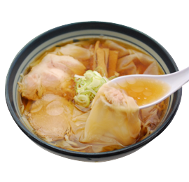 山形・酒田の自家製ふわ・とろワンタンメン